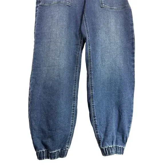 NWT J.Crew Utility Jogger Jeans Signature Stretch Maison Blue Wash Size 28